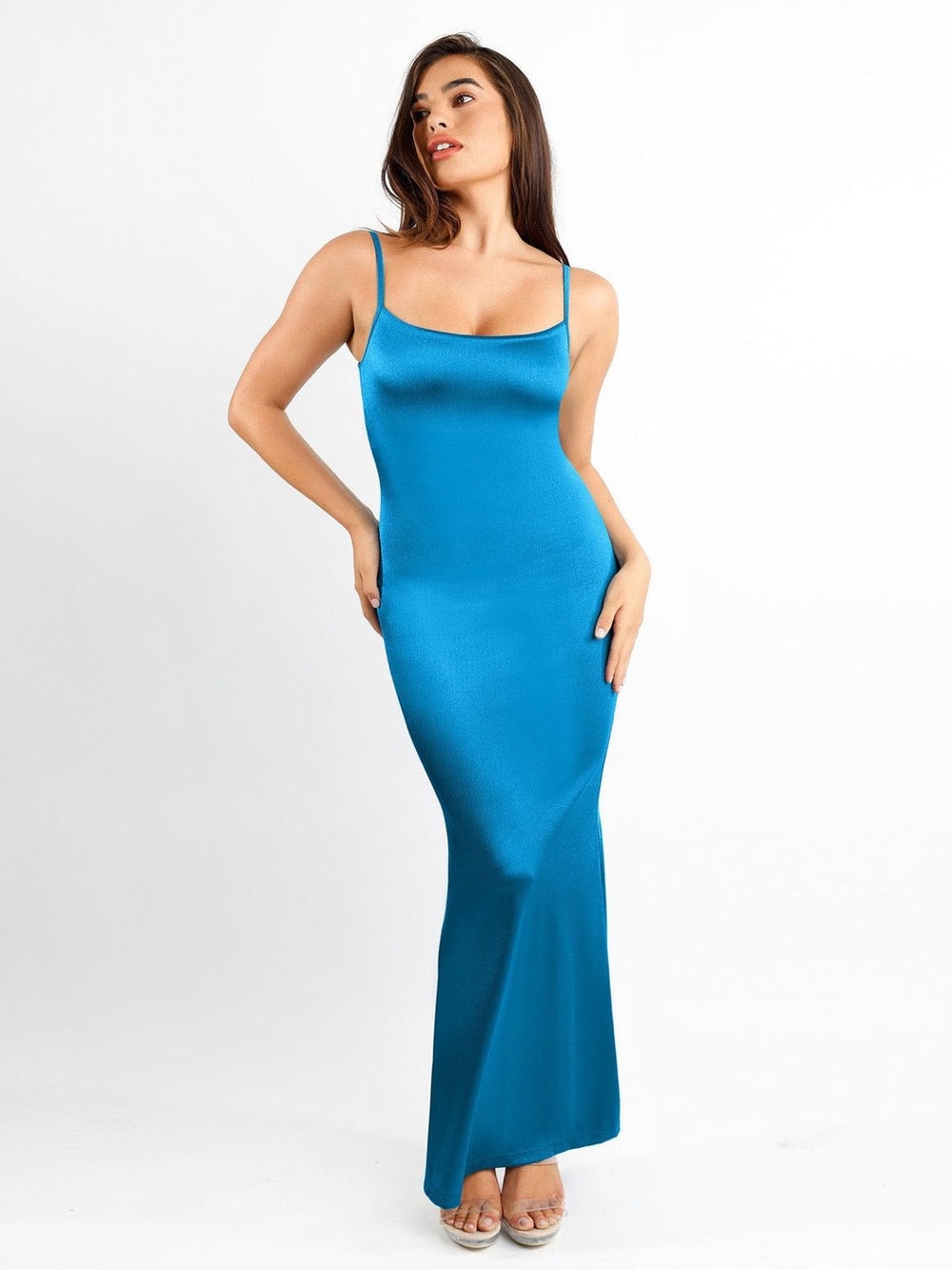 New popilush Shapewear Shine Slimming Tummy Control Maxi Slip Dress size large